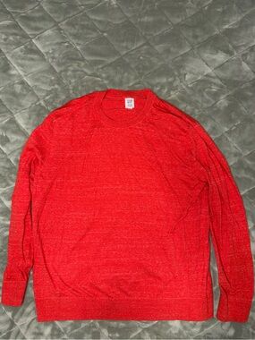 GAP for Good Men's Heather Red-Orange Crewneck Sweater